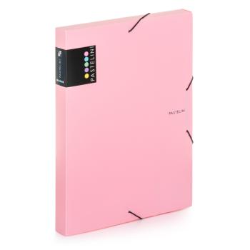 PP doboz gumival A4 PASTELINi rózsaszín kép