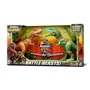 Primal Clash! Dino csata készlet Carnotaurus VS Gigantosaurus 21 cm