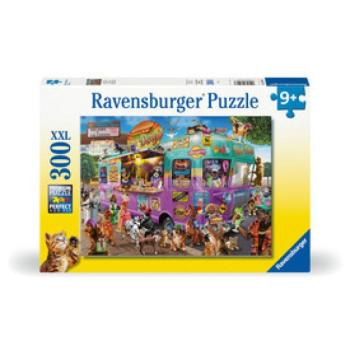 Puzzle 300 db - Hot-dog árus kutyusok kép