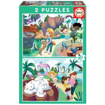 Puzzle At the ZOO Educa 2 x 20 darabos 4 évtől kép