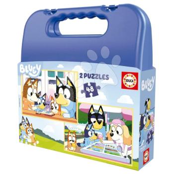 Puzzle Bluey Educa 2x48 darabos kofferben 4 évtől kép