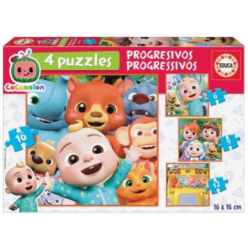 Puzzle Cocomelon Progressive 4in1 Educa 6-9-12-16 darabos 4 évtől kép