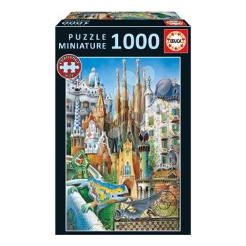 Puzzle Collage Gaudi Miniature Educa miniatűr 1000 darabos és Fix ragasztó kép