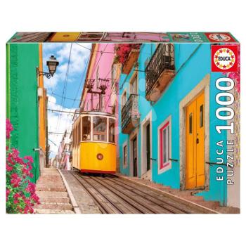 Puzzle Colourful Lisbon Educa 1000 darabos és Fix ragasztó