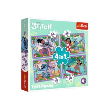 Puzzle Crazy Day Lilo és Stitch 4 az 1-ben Trefl kép