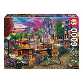Puzzle Cycling in Amsterdam Educa 6000 darabos kép
