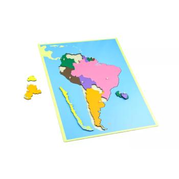 Puzzle - Dél-Amerika térkép - keret nélkül kép