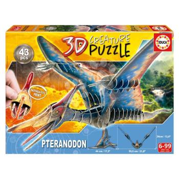 Puzzle dinoszaurusz Pteranodon 3D Creature Educa hossza 44 cm 43 darabos 6 évtől kép