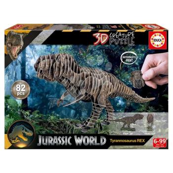 Puzzle dinoszaurusz T-Rex 3D Creature Puzzle Educa hossza 61 cm 82 darabos 6 évtől kép