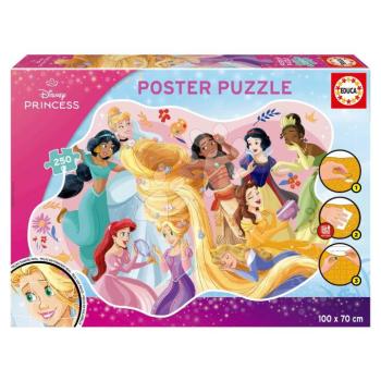 Puzzle Disney Princess Poster Educa 250 darabos és Fix ragasztó 8 évtől