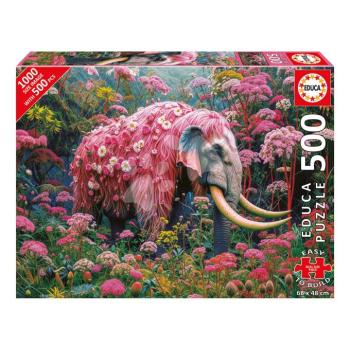 Puzzle Floral Elephant Educa 500 darabos és Fix ragasztó kép