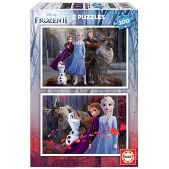 Puzzle Frozen 2 Disney Educa 2x100 darabos 6 évtől kép