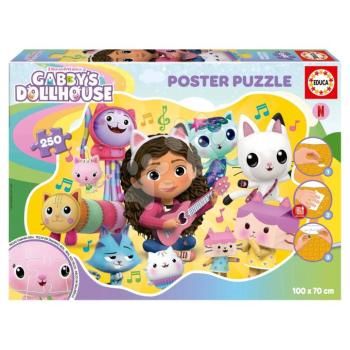 Puzzle Gabby´s Dollhouse Poster Puzzle Educa 250 darabos és Fix ragasztó 8 évtől kép