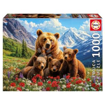 Puzzle Grizzly Bears in Canada Educa 1000 darabos és Fix ragasztó