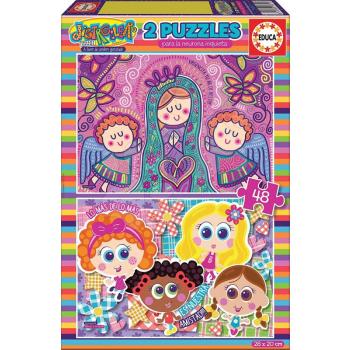 Puzzle Gyerekek és Angyalok Educa 2x100 darabos 6 évtől kép