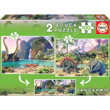 Puzzle gyerekeknek Dino Educa 2x100 db 15620 színes kép