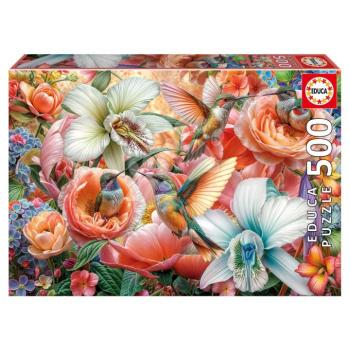 Puzzle Hummingbird Garden Educa 500 darabos és Fix ragasztó