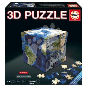 Puzzle kocka Worldmap 3D Cube Educa 216 darabos 8 évtől kép