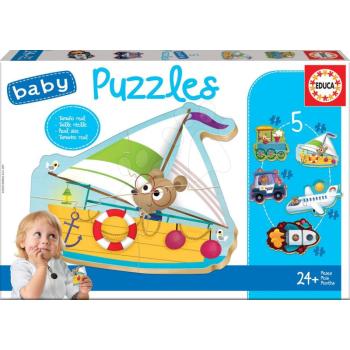 Puzzle legkisebbeknek Baby 5 Educa Közlekedési eszközök II. 12 hó-tól kép
