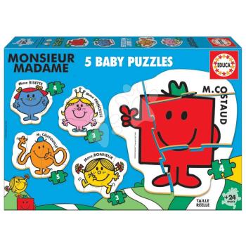 Puzzle legkisebbeknek Baby Puzzles Monsieur Madame Educa 5-ábrával 24 hó-tól kép