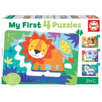 Puzzle legkisebbeknek My Jungle Animals Progressive Educa állatok a dzsungelből 5-6-7-8 darabos 24 hó-tól kép