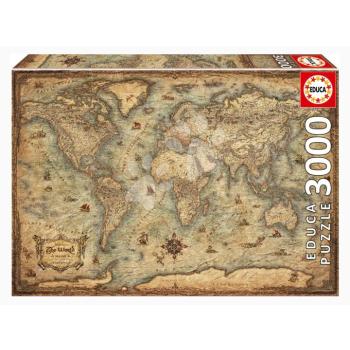 Puzzle Map of the World Educa 3000 darabos kép