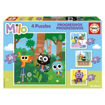 Puzzle Milo Progressive Educa 12-16-20-25 darabos kép