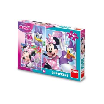 Puzzle Minnie és Daisy 3x55 darabos kép