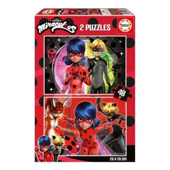 Puzzle Miraculous Ladybug Educa 2x48 darabos 4 évtől kép