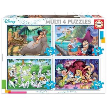 Puzzle Multi 4 Disney Educa 50-80-100-150 darabos 5 évtől kép