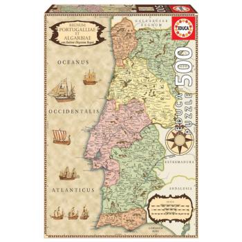 Puzzle Portugália történelmi térképe Educa 500 darabos és Fix ragasztó 11 évtől kép
