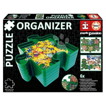 Puzzle rendszerező Puzzle Sorter Educa 6 egymásra rakható tálca a kirakós darabok kiválogatásához 10 évtől kép