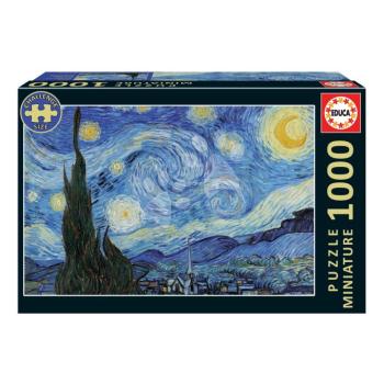 Puzzle Starry Night Miniature Educa miniatűr 1000 darabos és Fix ragasztó kép
