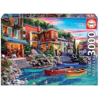 Puzzle Sunset in Como Educa 3000 darabos 11 évtől kép