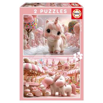Puzzle Sweet Unicorns Educa 2x48 darabos