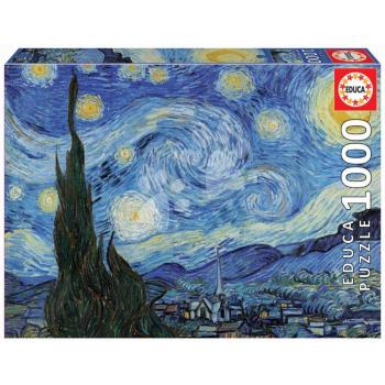 Puzzle The Starry Night Vincent Van Gogh Educa 1000 darabos és Fix ragasztó kép