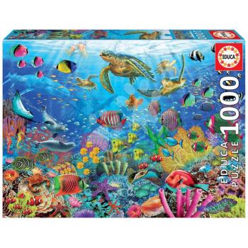 Puzzle Tropical Fantasy Turtles Educa 1000 darabos és Fix ragasztó kép