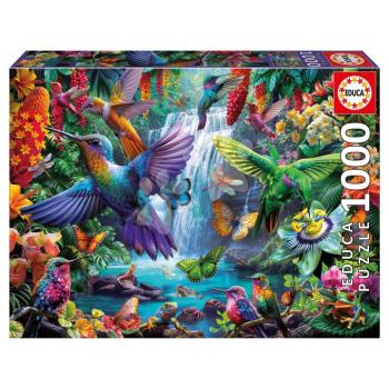 Puzzle Tropical Hummingbirds Educa 1000 darabos és Fix ragasztó