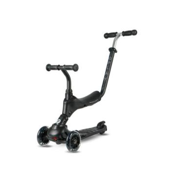QPLAY Roller Sema Pro Black, 5 az 1-ben, LED kerekekkel, életkor 1-6 év kép