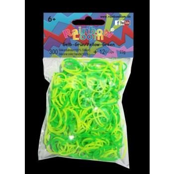 Rainbow Loom gyerek gumik kétszínű 20938 sárga zöld kép