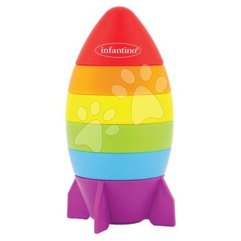 Rakéta toronyépítő Rocket Stacker Infantino 6 részes 12 hó-tól kép