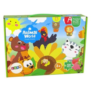 Rejtvény gyerekeknek - állatos puzzle, 100 darab. kép
