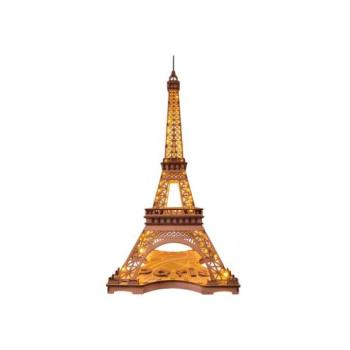 RoboTime 3D fa puzzle Rolife Eiffel-torony Night Shining kép