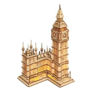 RoboTime fa 3D fa puzzle Big Ben világító toronyóra kép