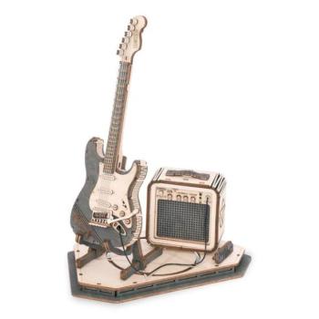 RoboTime fa puzzle 3D fából Elektromos gitár kép