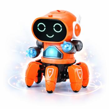 RoboZümi interaktív világító robot – LED-es mozgó játék robot gyerekeknek, fényeffektusokkal (BBJ) kép