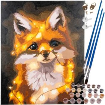 Róka felnőtt kifestő számozott sablonnal, ecsetekkel és festékkel 40 x 50 cm (WNDR22782) kép