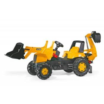 Rollytoys Rolly Junior JCB pedálos traktor első és hátsó rakodóval