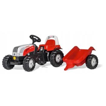 Rollytoys Rolly Kid Steyer pedál traktor piros oldalsóval kép