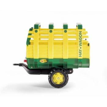 Rollytoys széna traktor 1 tengely szénakocsi - zöld / sárga kép